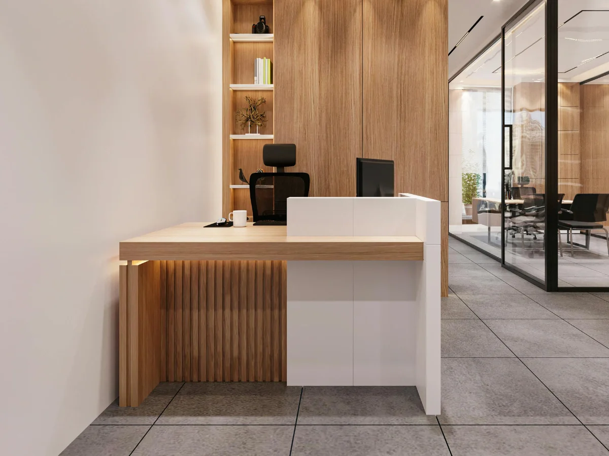 Moderne receptiondisk design